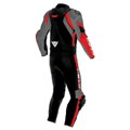 Kožená kombinéza DAINESE Avro 4 2-dielna čierno sivo červená