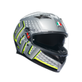 Prilba AGV K3 Fortify sivo čierno žltá fluo lesklá