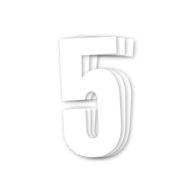 Štartovné číslo BLACKBIRD biele 5 3ks 13x7 cm