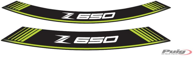 PUIG pásiky na kolesá KAWASAKI Z650 zelené